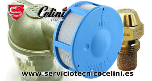 Sustitución de inyector y filtros de gasoil, de quemador de gasoil Celini Arcicóllar